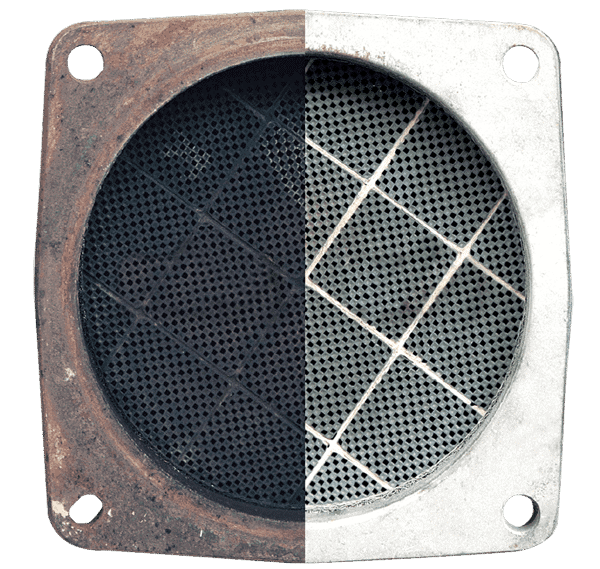 Diesel particulate filter before and after restoration